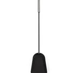 Ensemble d'accessoires de cheminée noir inox avec support