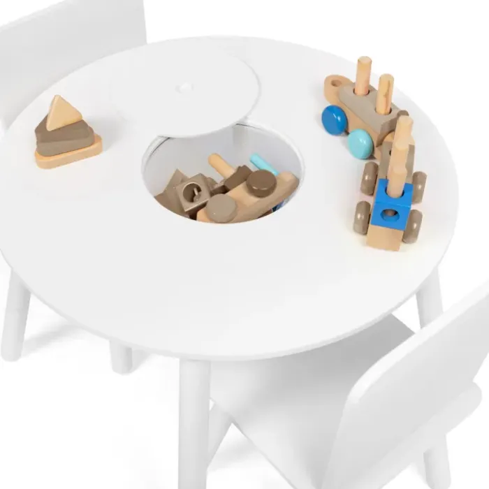Ensemble de table et chaises pour enfant en bois blanc