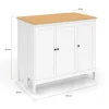 Ensemble table de bar ilot et 2 tabourets bois blanc plateau façon hêtre