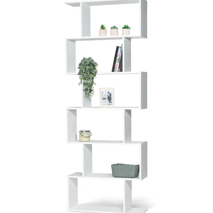 Etagère blanche en S 6 niveaux