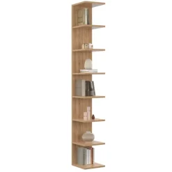Etagère murale suspendue façon hêtre 190 cm