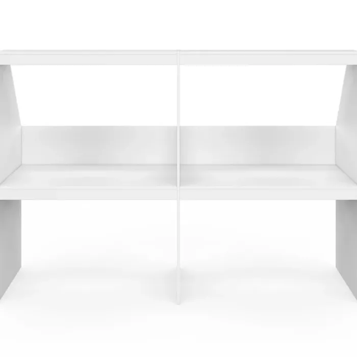 Etagère sous pente 4 cases 160 x 50 x 110/70 cm blanc