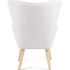 Fauteuil bouclette blanche style scandinave