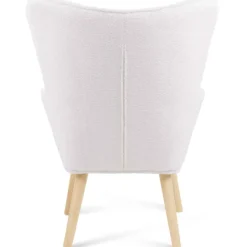 Fauteuil bouclette blanche style scandinave