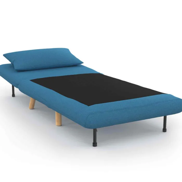 Fauteuil convertible en lit 1 place bleu canard