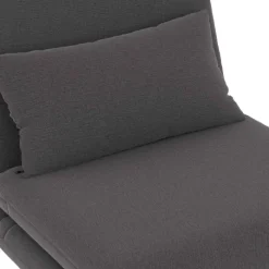 Fauteuil convertible en lit 1 place gris anthracite