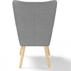 Fauteuil design scandinave gris clair