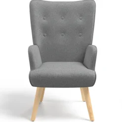 Fauteuil design scandinave gris clair