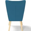 Fauteuil design scandinave bleu canard