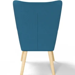 Fauteuil design scandinave bleu canard