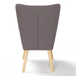 Fauteuil en tissu gris, blanc et noir style scandinave