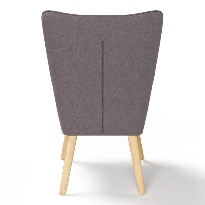 Fauteuil en tissu gris, blanc et noir style scandinave