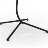 Fauteuil lune suspendu avec coussins gris