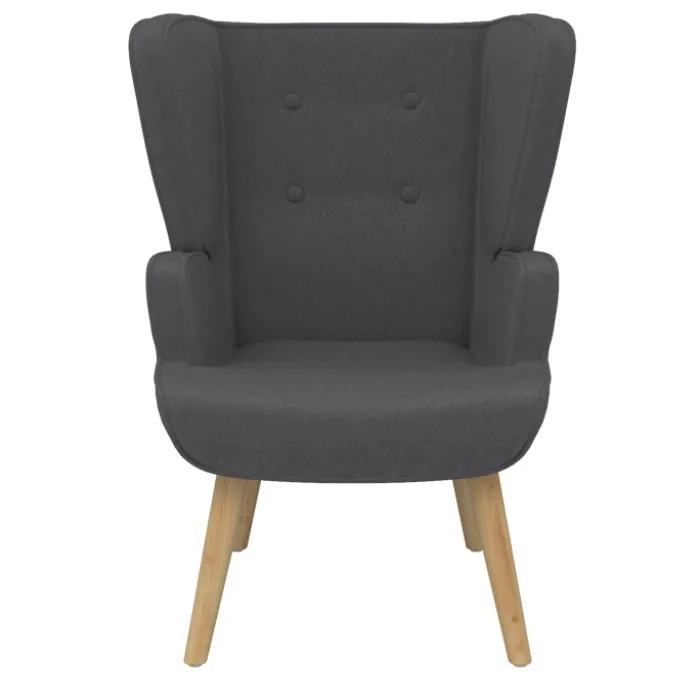 Fauteuil scandinave confortable gris