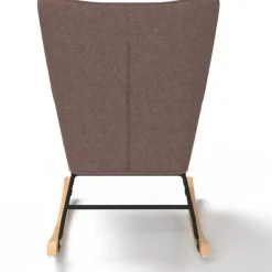 Fauteuil scandinave en tissu à bascule patchwork multicouleurs