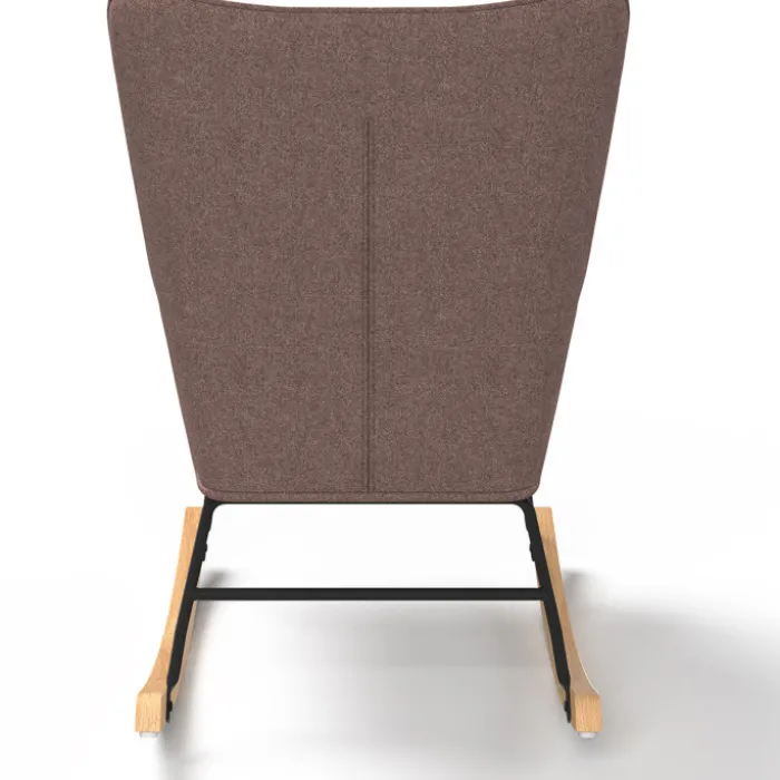Fauteuil scandinave en tissu à bascule patchwork multicouleurs