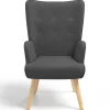 Fauteuil scandinave gris anthracite IVAR