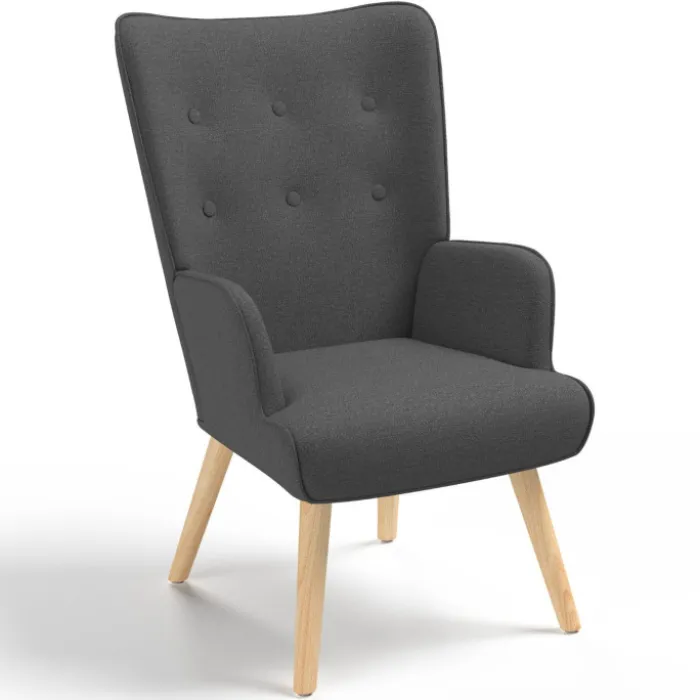 Fauteuil scandinave gris anthracite IVAR