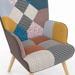 Fauteuil scandinave multicolore