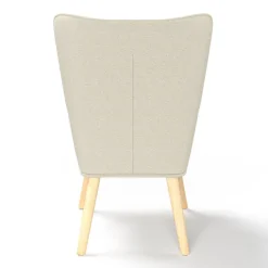 Fauteuil scandinave tissu beige
