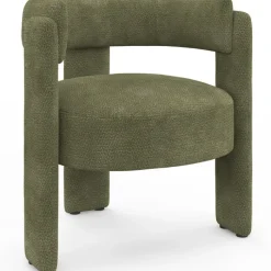 Fauteuil tripode tissu chenille vert