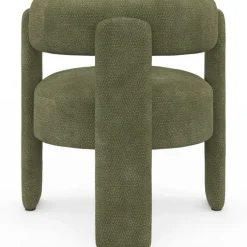 Fauteuil tripode tissu chenille vert