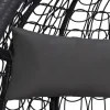 Fauteuil œuf suspendu avec coussins gris