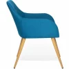Fauteuils scandinaves bleu canard