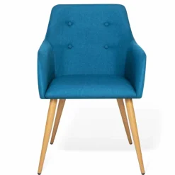 Fauteuils scandinaves bleu canard