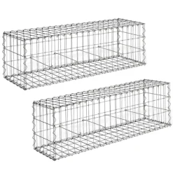 Gabions pour pierre (jardin) 100 x 30 x 30 cm : lot de 2