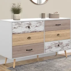 Grande commode scandinave XXL 6 tiroirs