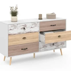 Grande commode scandinave XXL 6 tiroirs