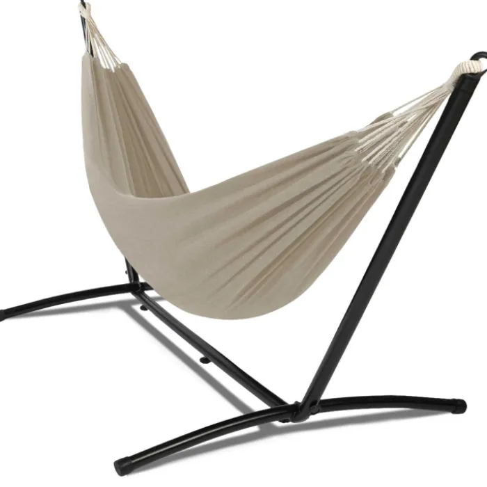 Hamac taupe avec support métal
