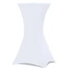 Housses blanches pour table haute de réception