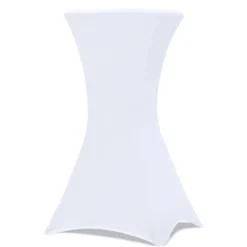 Housses blanches pour table haute de réception