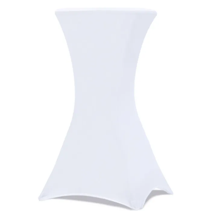 Housses blanches pour table haute de réception