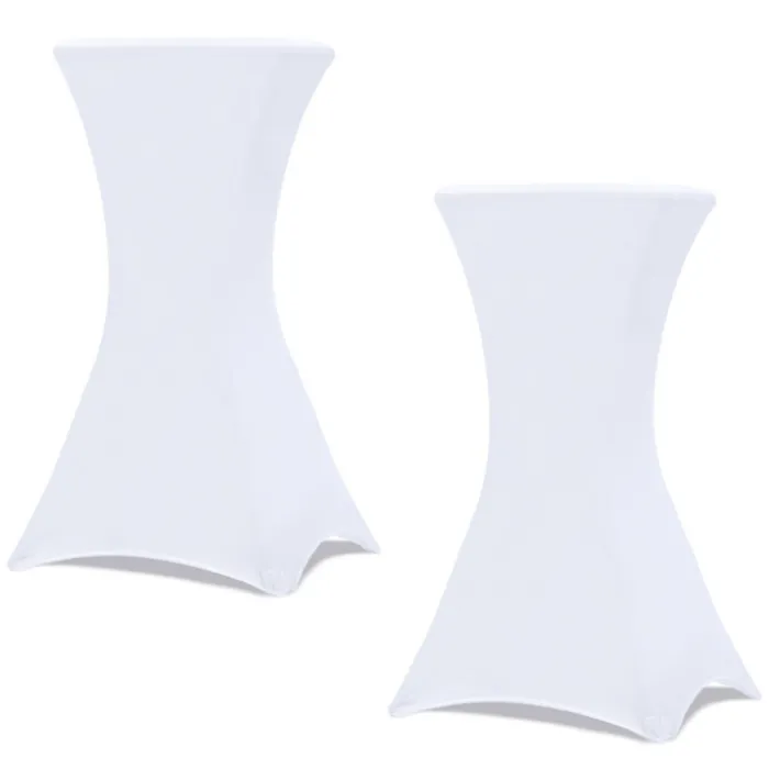 Housses blanches pour table haute de réception