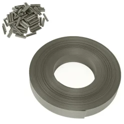 Kit de lamelles d'occultation pour grillage rigide gris clair 60 m