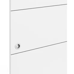 Kit porte coulissante blanc 83 cm avec rail et fixations