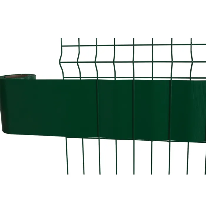 Lamelles occultantes PVC vert 35m pour grillage rigide