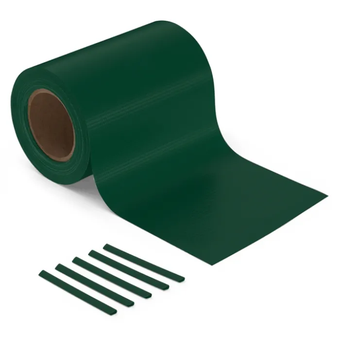 Lamelles occultantes PVC vert 35m pour grillage rigide