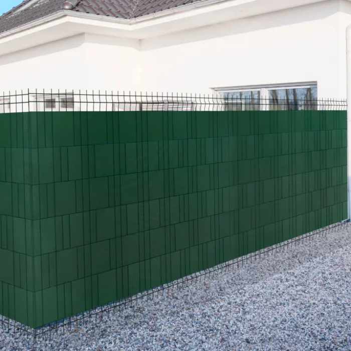 Lamelles occultantes PVC vert 35m pour grillage rigide