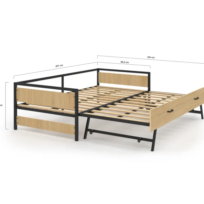 Lit banquette convertible 2 places industriel