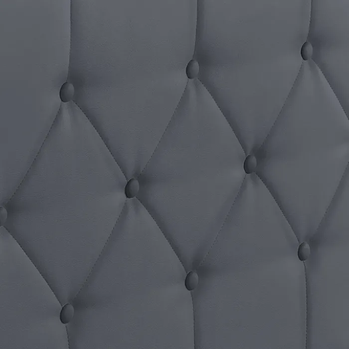 Lit coffre avec tête de lit gris 160x200 cm