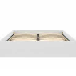 Lit coffre double avec sommier 160 x 200 cm blanc