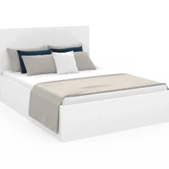 Lit coffre double 140x190 cm coloris blanc