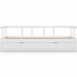 Lit gigogne transformable en lit 2 places blanc