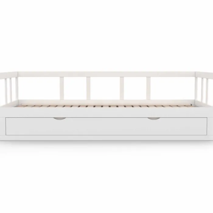 Lit gigogne transformable en lit 2 places blanc