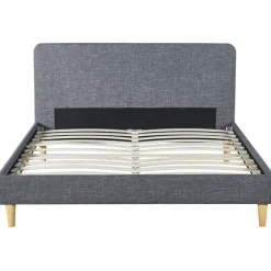 Lit scandinave gris 2 places 160x200 cm