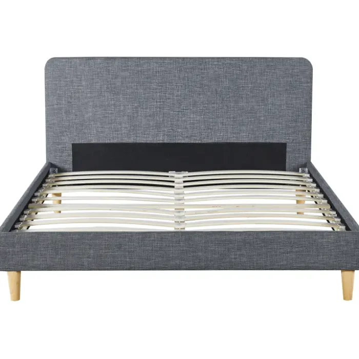 Lit scandinave gris 2 places 160x200 cm